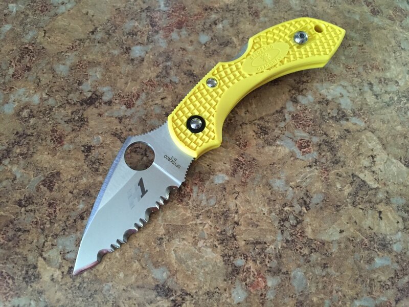 Yellow Folding Knife