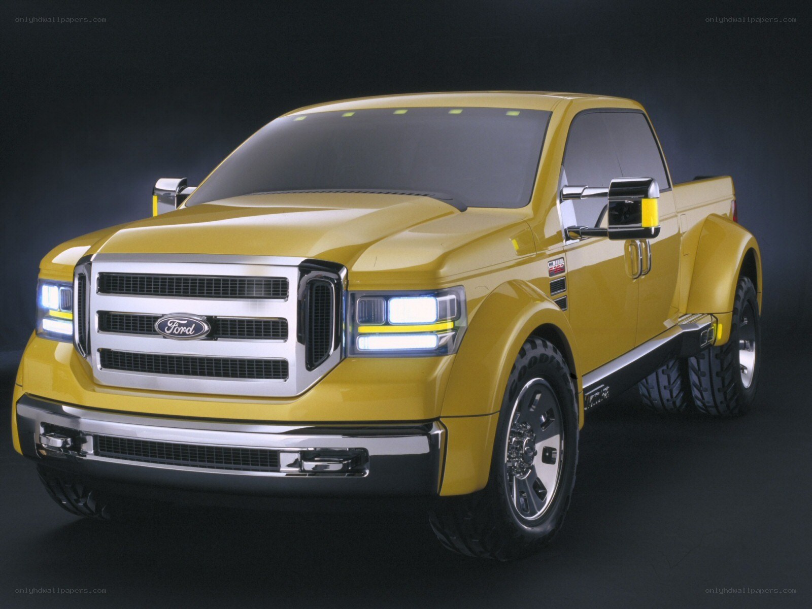 yellow Ford concept truck