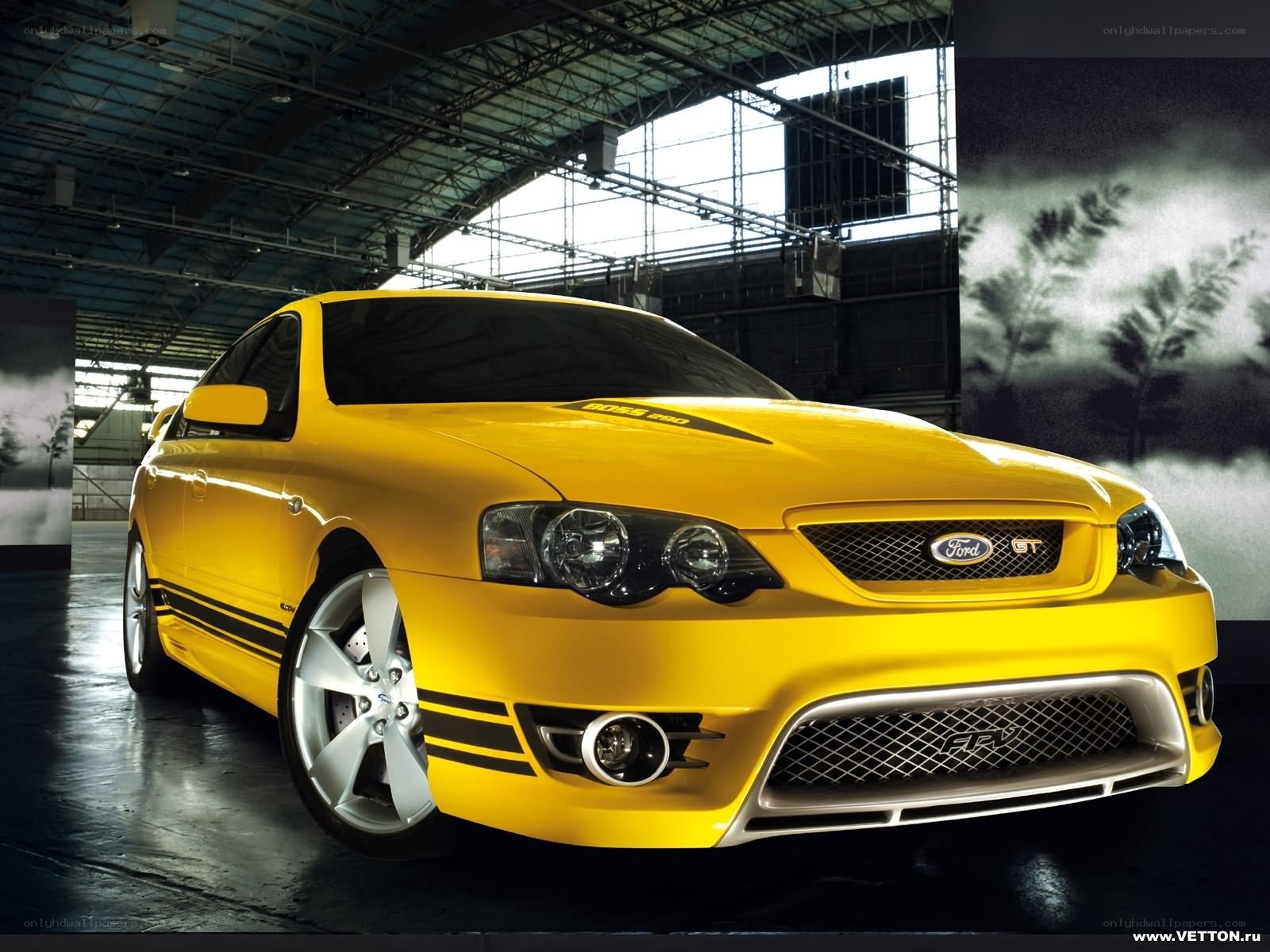 Yellow Ford Falcon GT