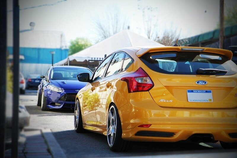Yellow Ford Focus Car