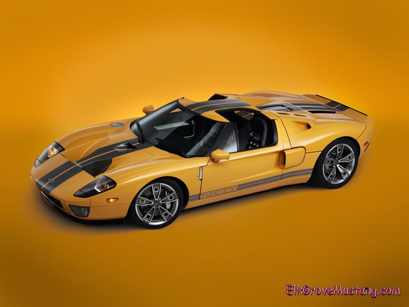Yellow Ford GT Car — Dramatic, Photograph