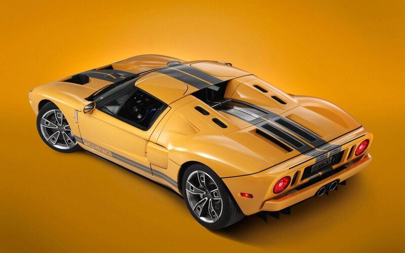 Yellow Ford GT Car — Dramatic