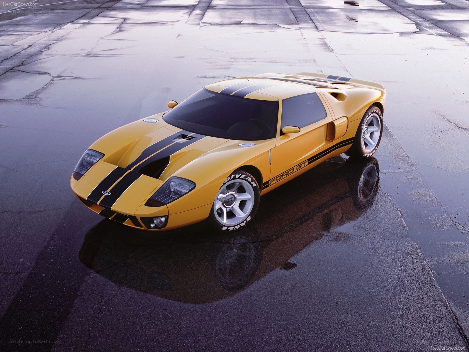 Yellow Ford GT Concept Car