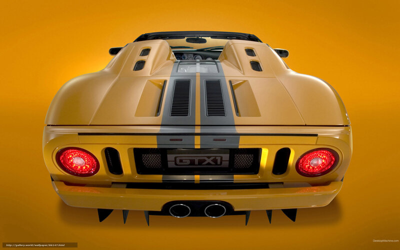 yellow ford gt x1 sports car