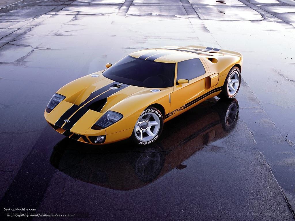 Yellow Ford GT40 Concept