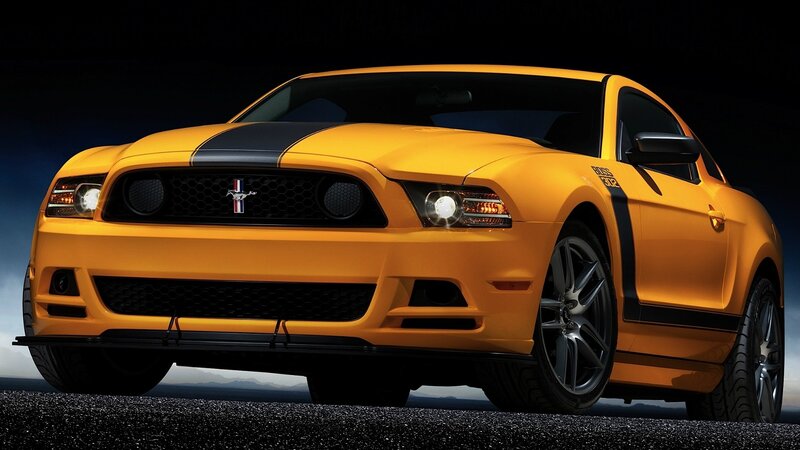 Yellow Ford Mustang Boss 302