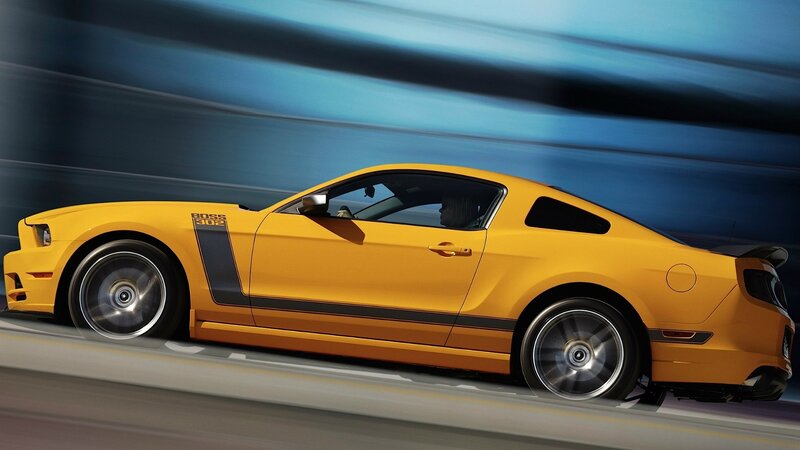 yellow ford mustang boss 302