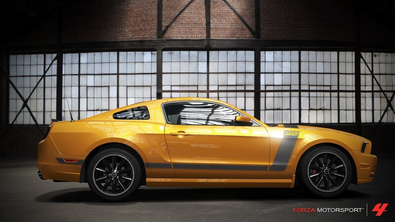 yellow ford mustang boss 302