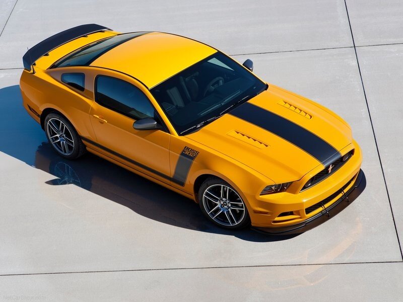 yellow ford mustang boss 302