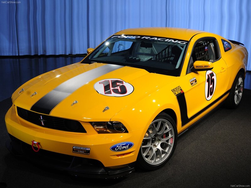 Yellow Ford Mustang Boss 302
