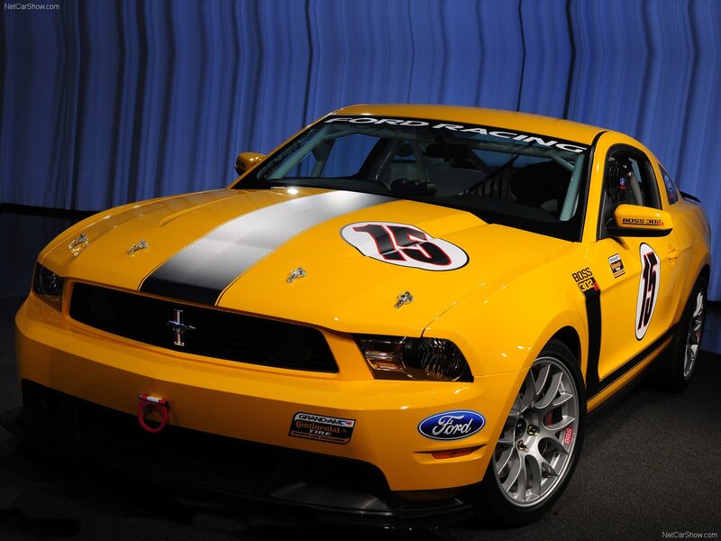 Yellow Ford Mustang Boss 302