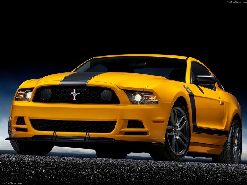 Yellow Ford Mustang Boss 302