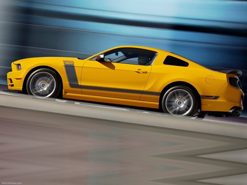 yellow ford mustang boss 302