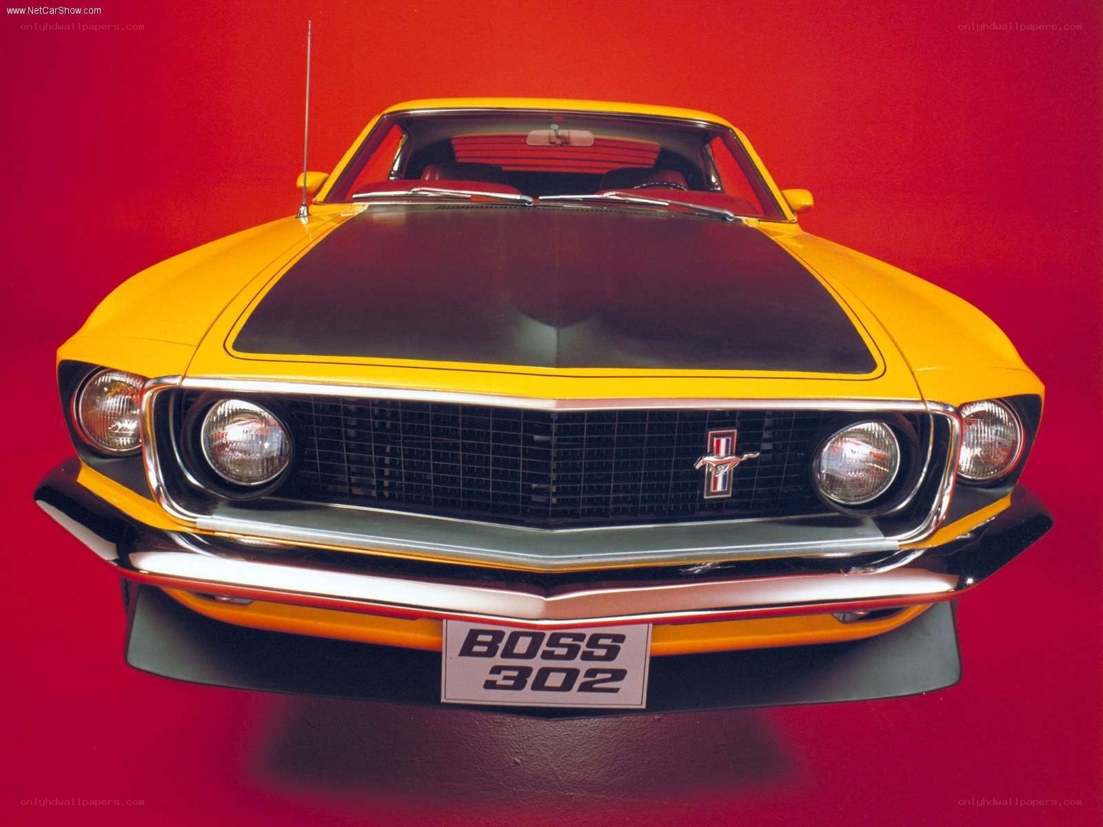 Yellow Ford Mustang Boss 302