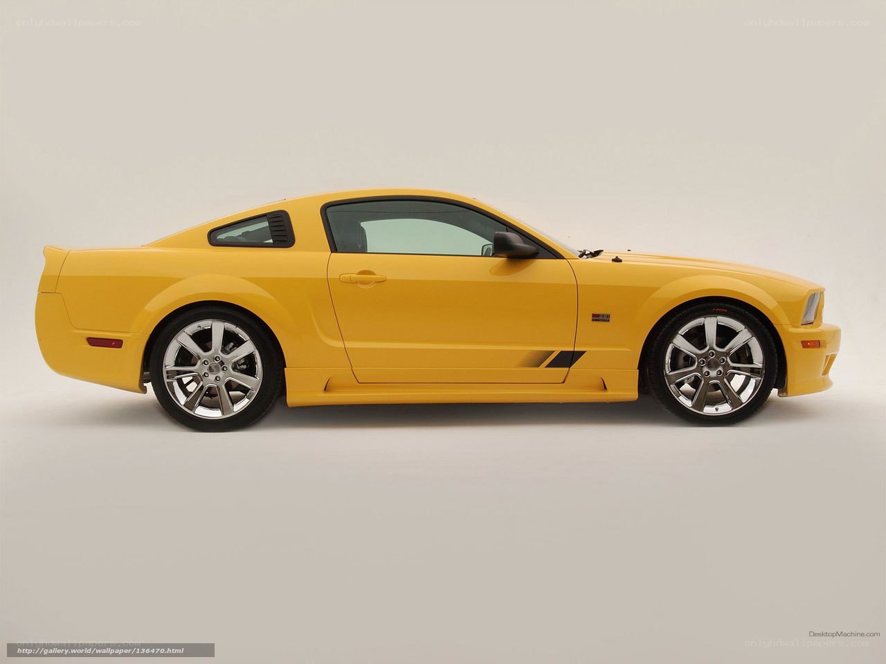 yellow ford mustang coupe