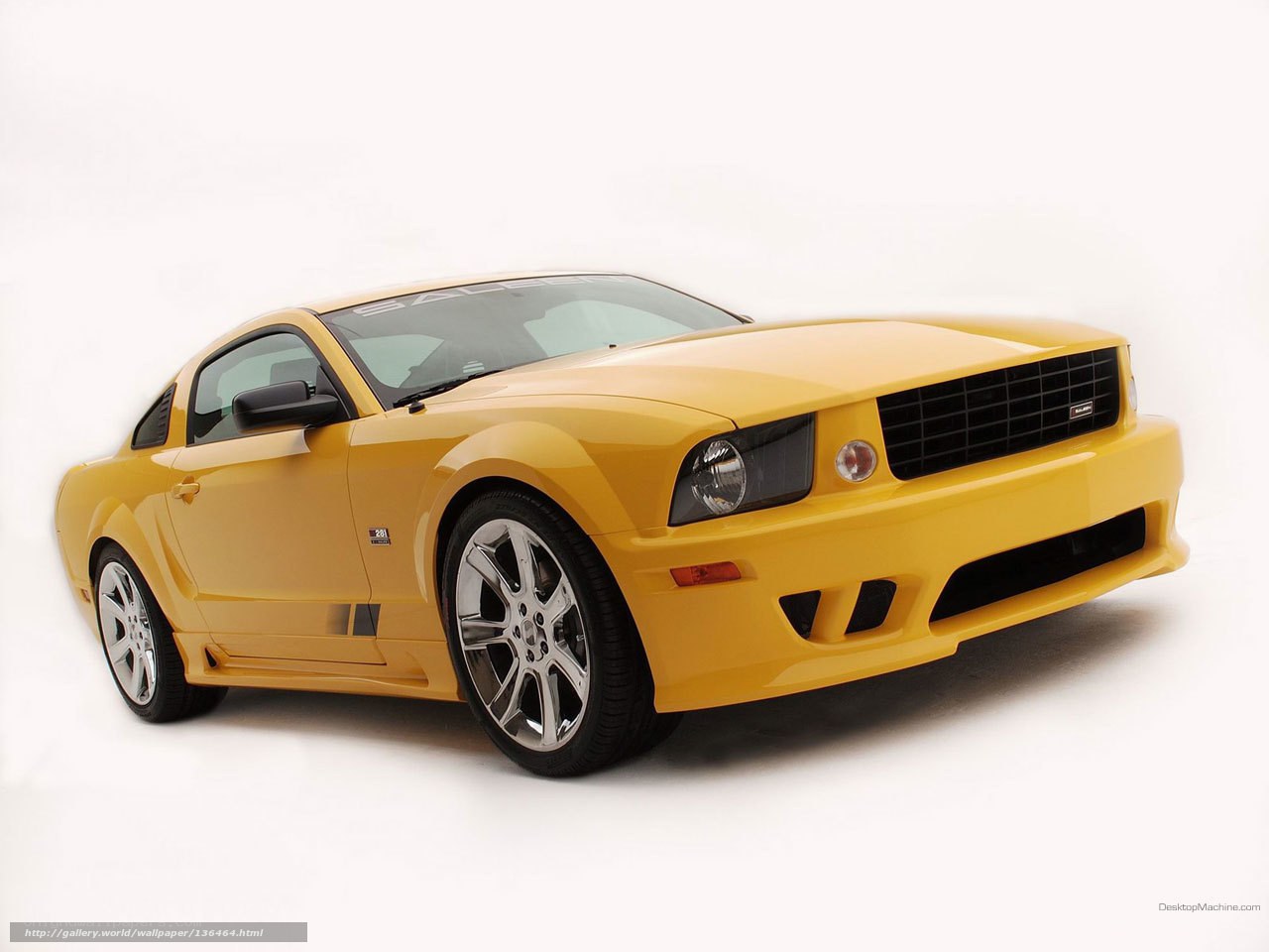 yellow ford mustang coupe