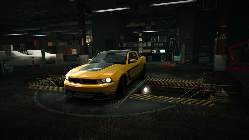 Yellow Ford Mustang — Dark