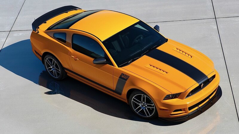 Yellow Ford Mustang — Dramatic, Afternoon, Photograph