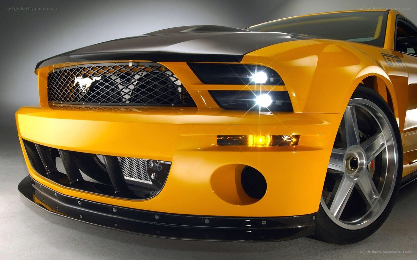 Yellow Ford Mustang GT