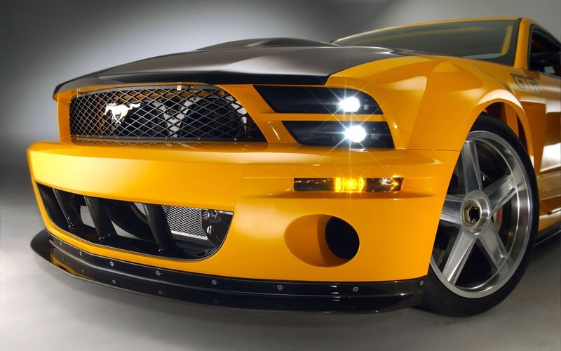 Yellow Ford Mustang GT
