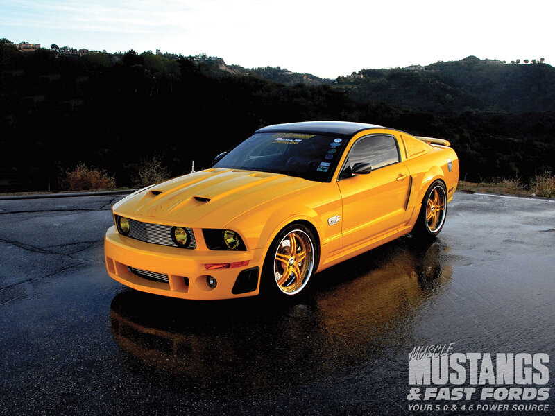 Yellow Ford Mustang GT