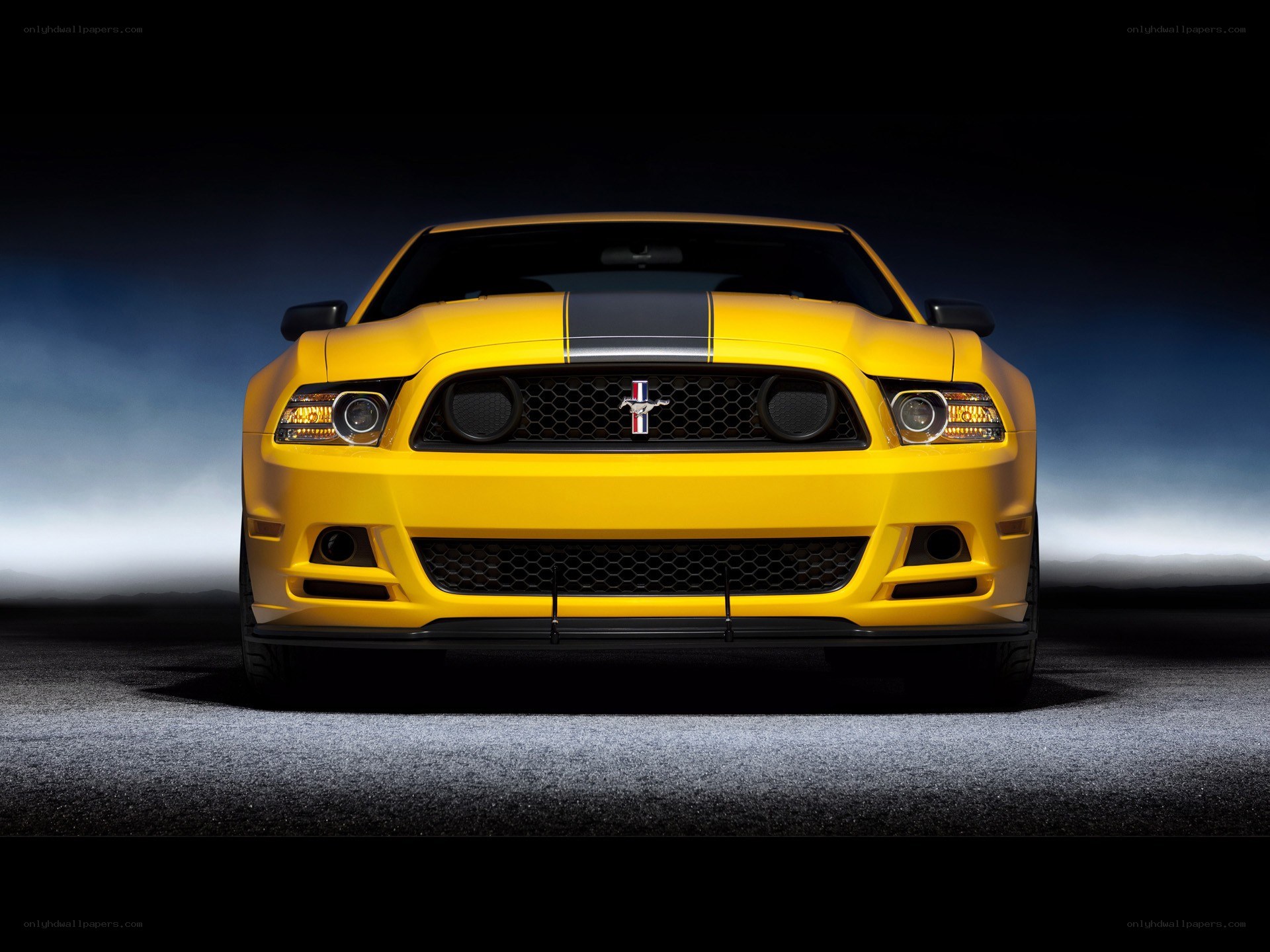 Yellow Ford Mustang GT