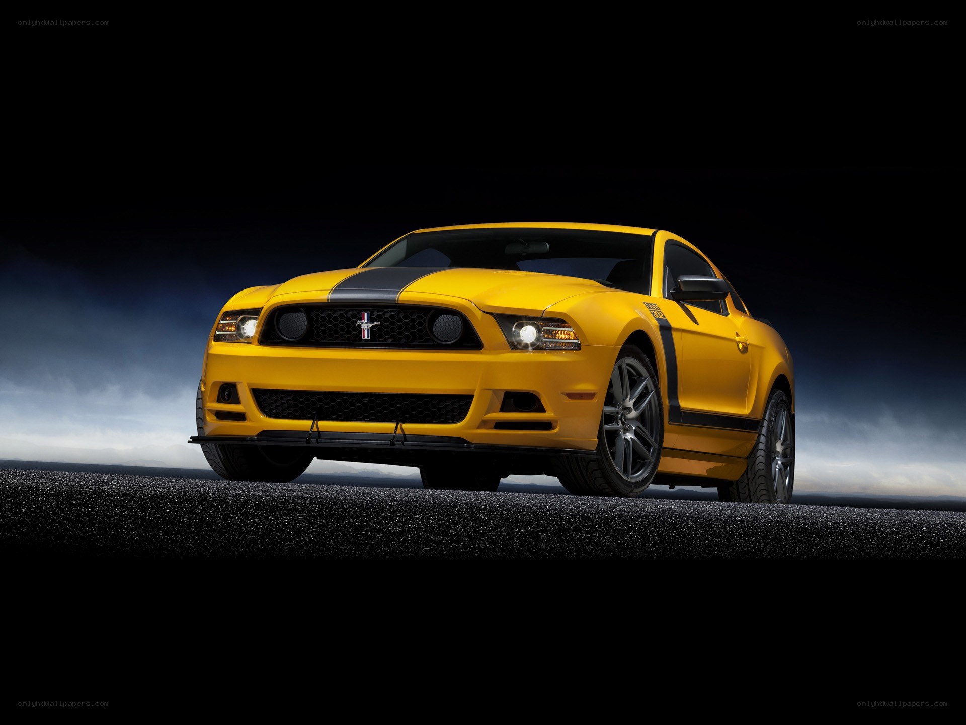 Yellow Ford Mustang GT