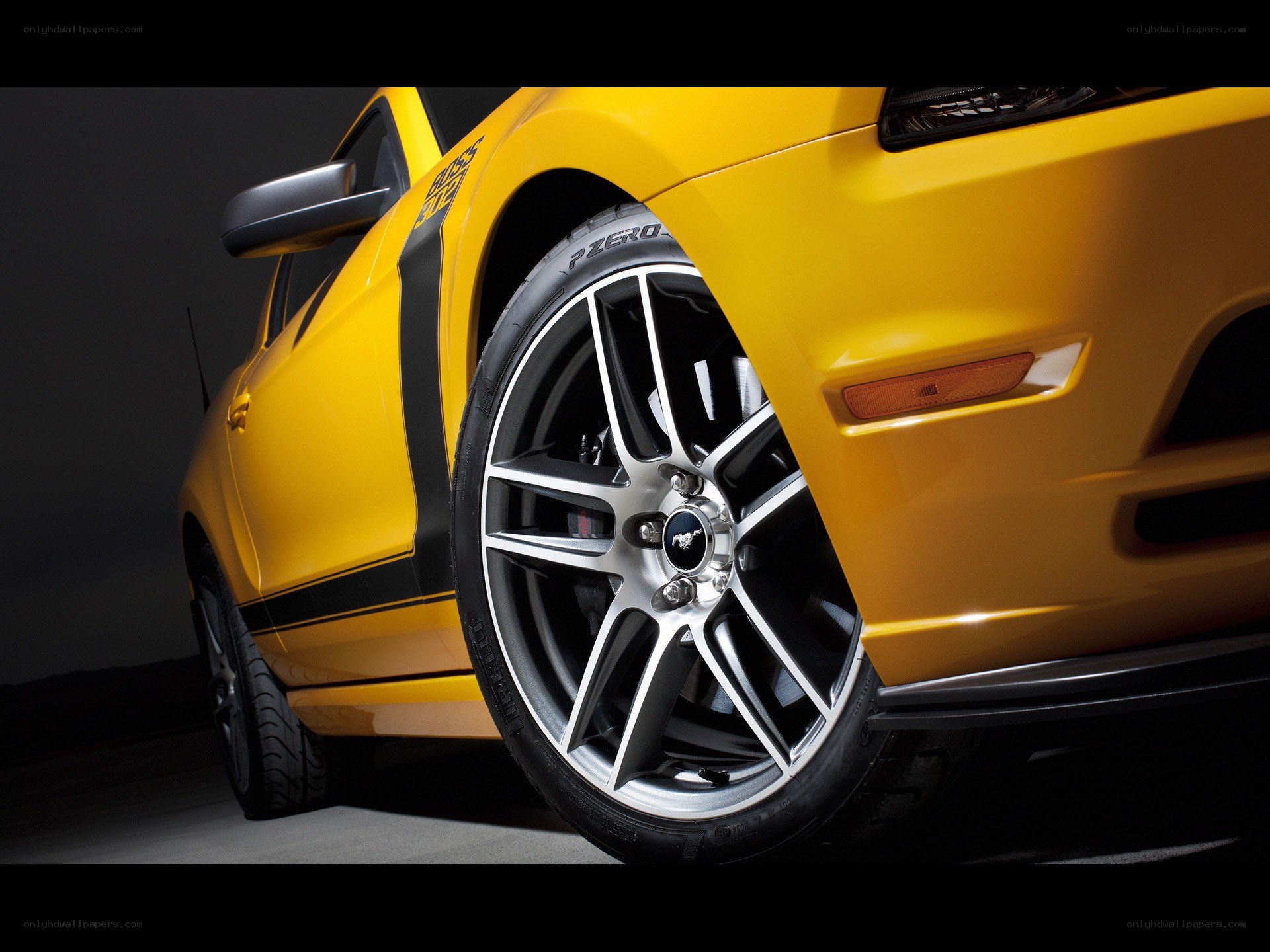 Yellow Ford Mustang GT