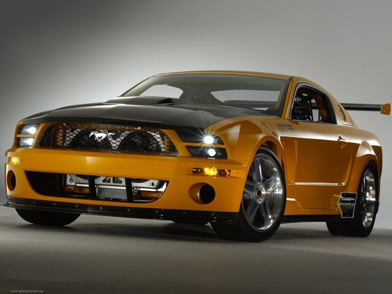 Yellow Ford Mustang GT-R