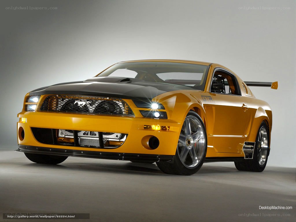 Yellow Ford Mustang GT-R