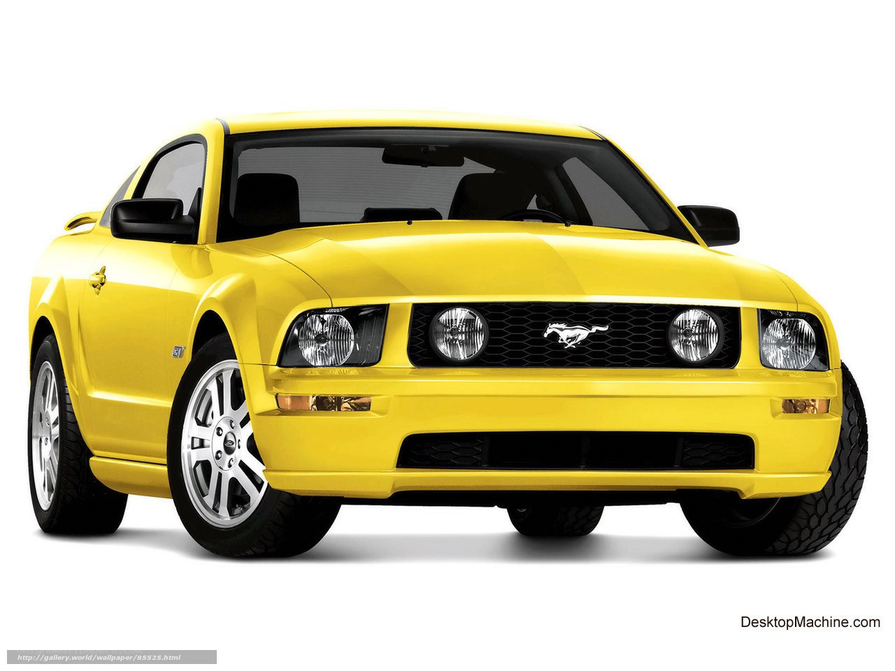 yellow ford mustang gt
