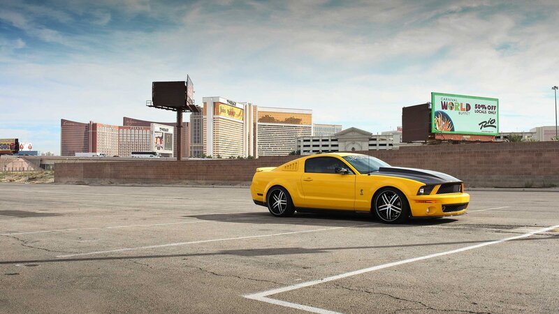 Yellow Ford Mustang in Las Vegas