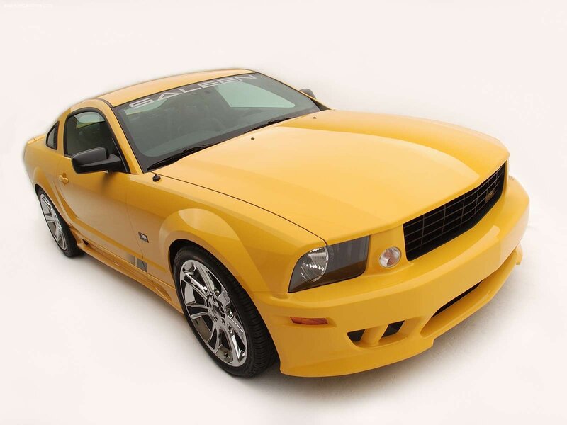 Yellow Ford Mustang — Neutral, Photograph, Car, Windshield