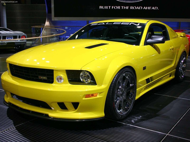 Yellow Ford Mustang — Showroom