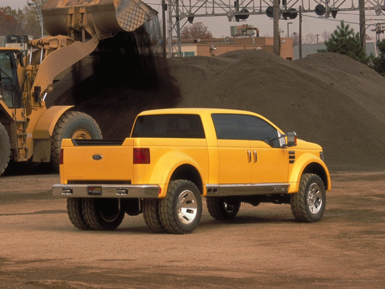 Yellow Ford Tonka truck