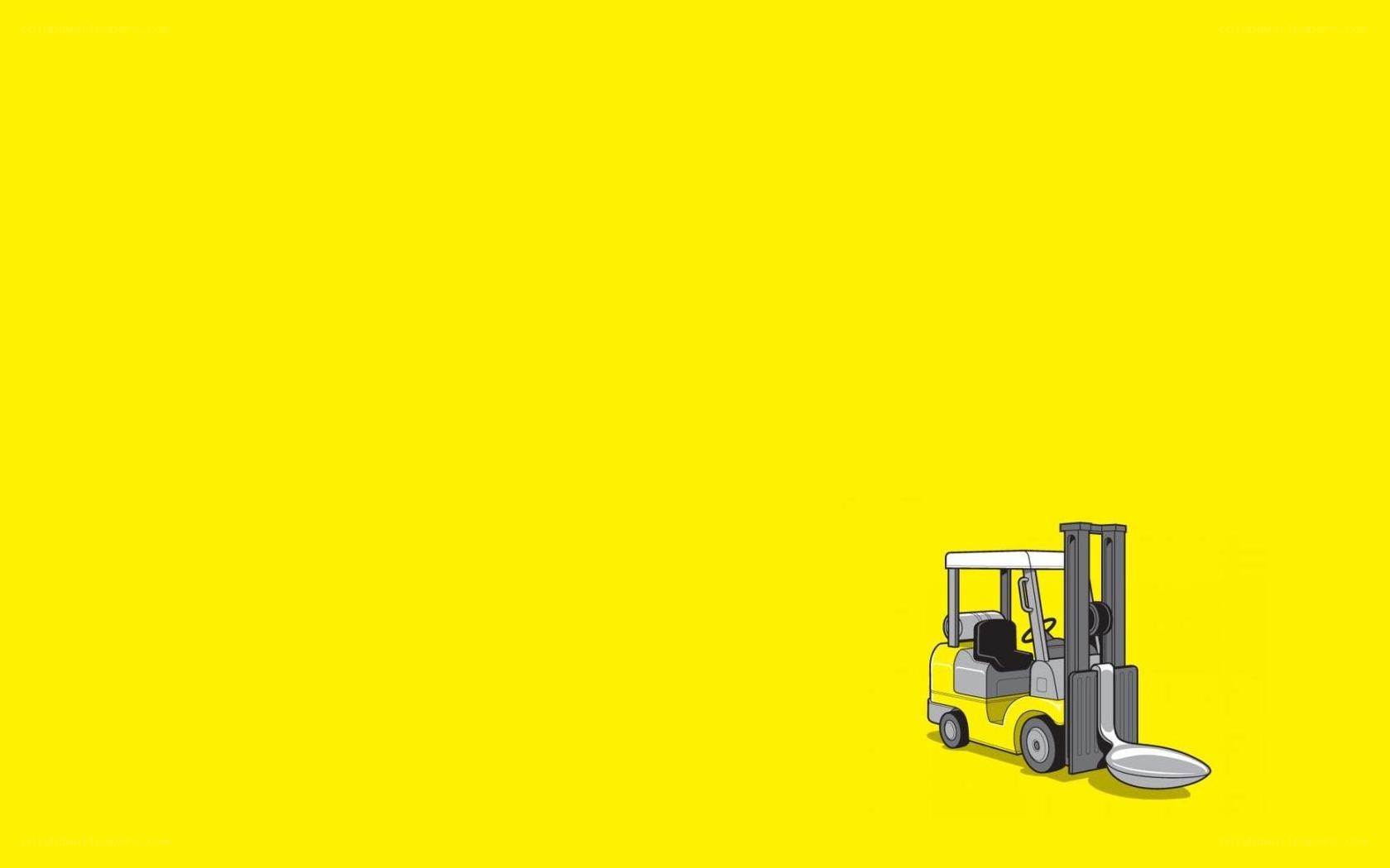 yellow forklift illustration