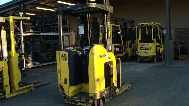 Yellow Forklifts in Warehouse