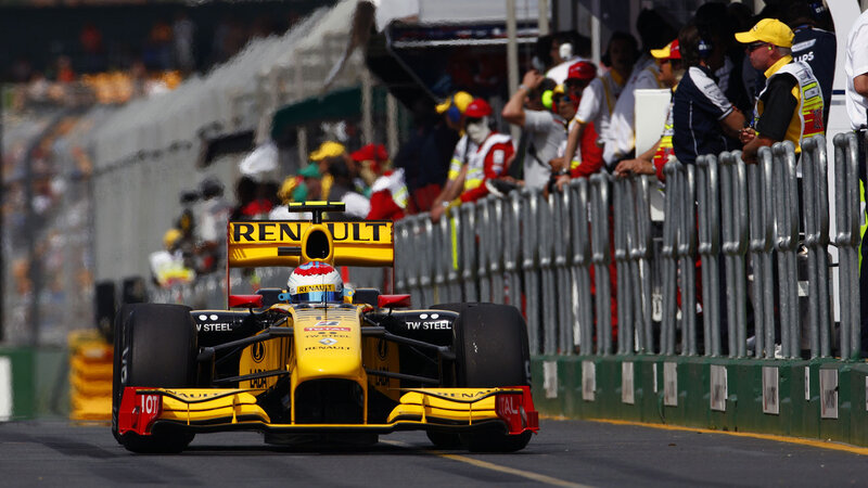 Yellow Formula One Car — Active, Afternoon