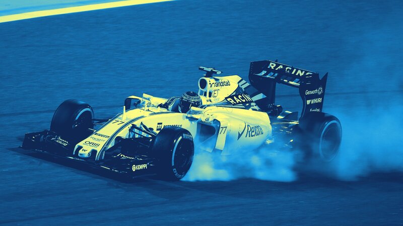 Yellow Formula One Car — Blue