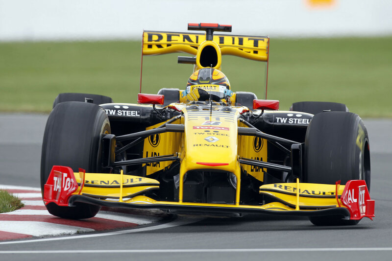 Yellow Formula One Car — Dynamic, Photograph