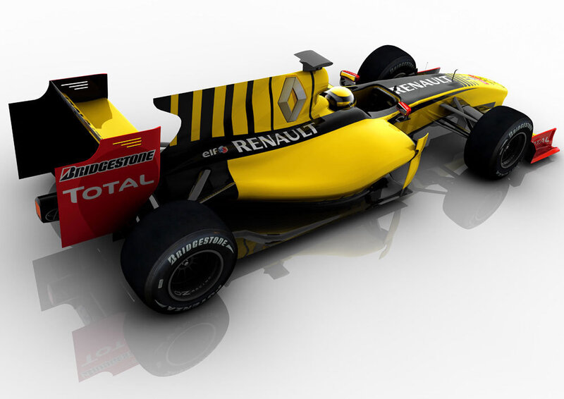 Yellow Formula One Car