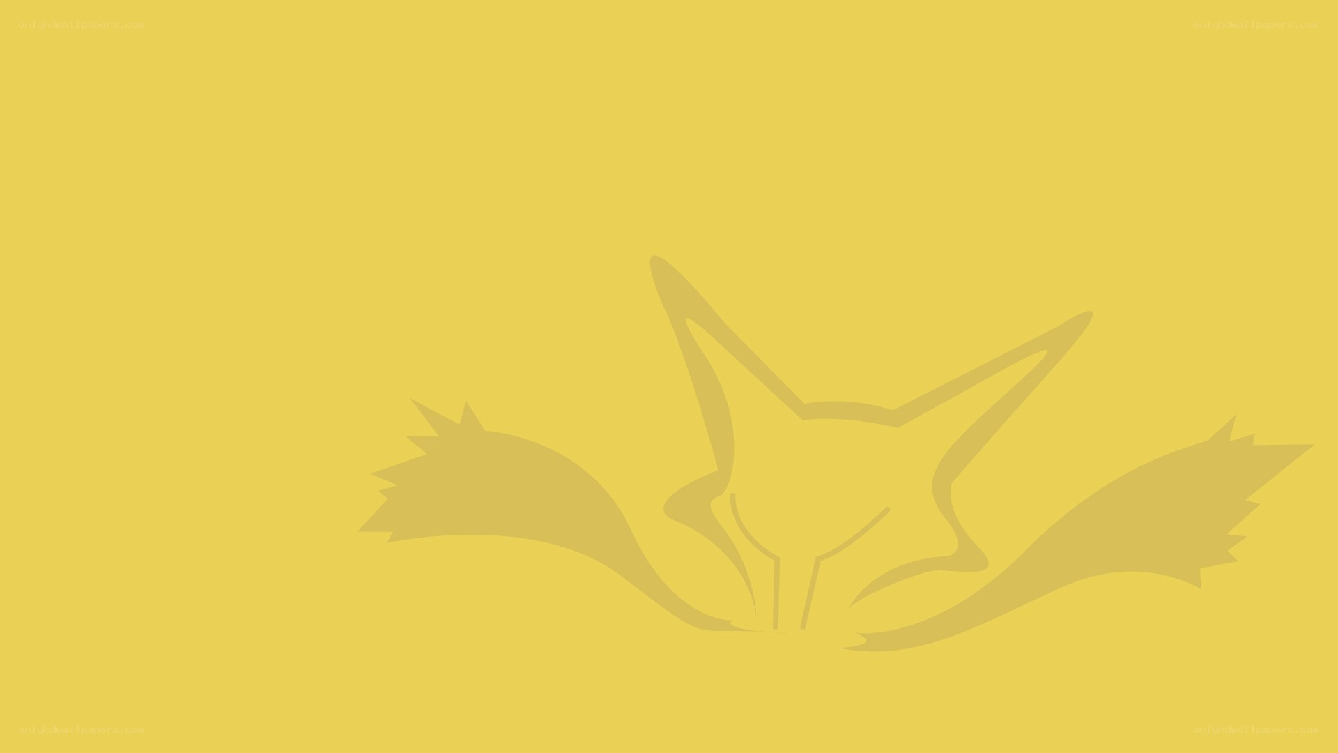 yellow fox silhouette