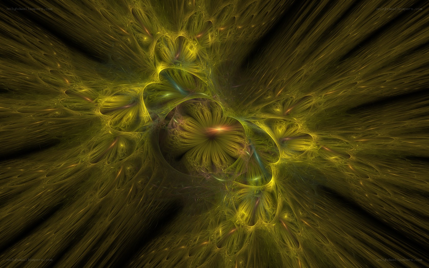 yellow fractal explosion