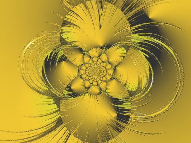 yellow fractal flower pattern