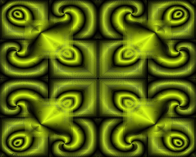 yellow fractal grid pattern