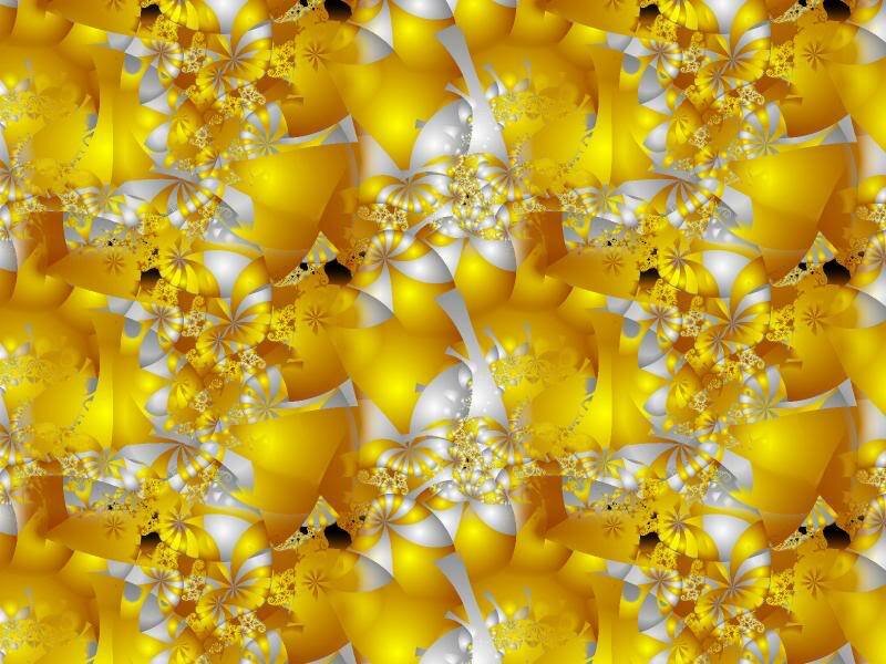 Yellow Fractal Pattern — Complex