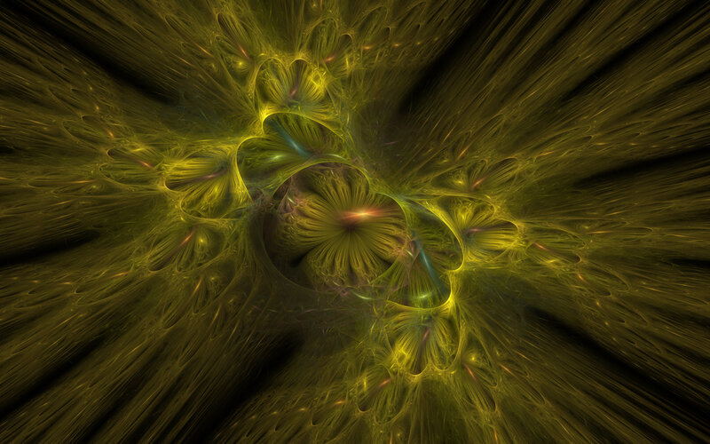 Yellow Fractal Pattern — Dramatic