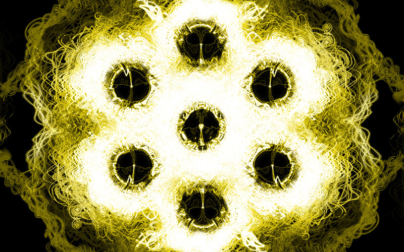 Yellow Fractal Pattern — Energetic