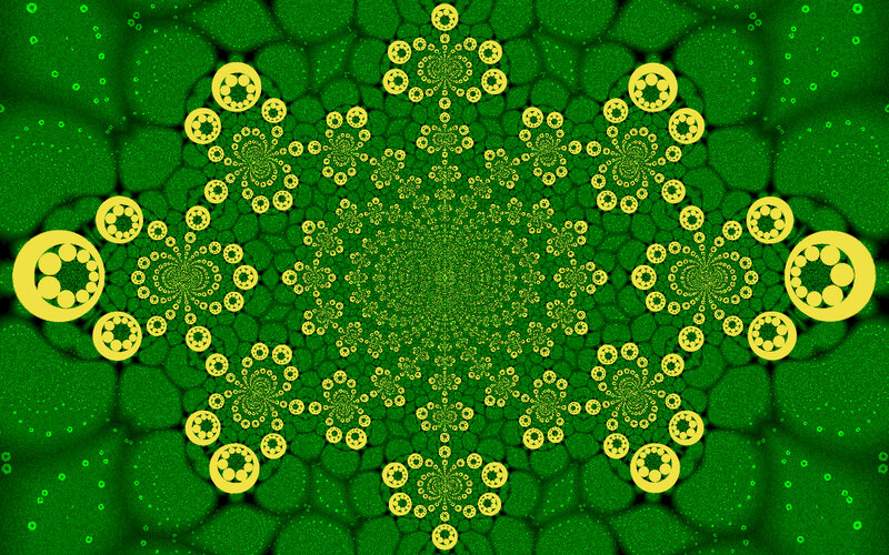 Yellow Fractal Pattern — Green