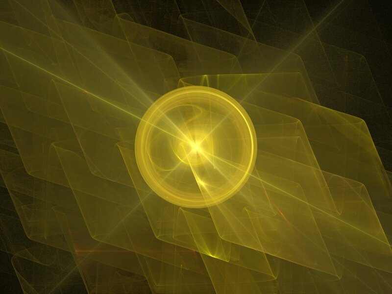 Yellow Fractal Sphere